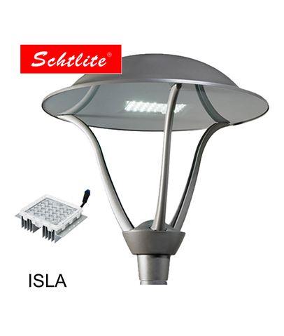 ISLA fábrica calidad parque jardín IP66 LED poste superior luz de calle